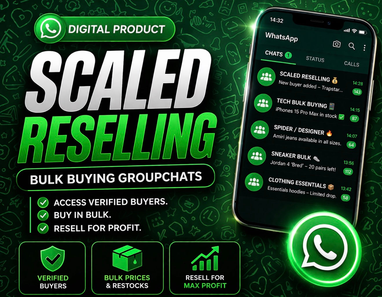 100+ Whatsapp Bulk-Buying Group chats